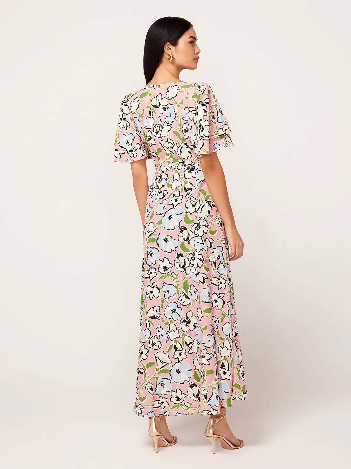 Tallulah Pink Floral Print Maxi Dress sold by KITRI Studio product image thumbnail 4