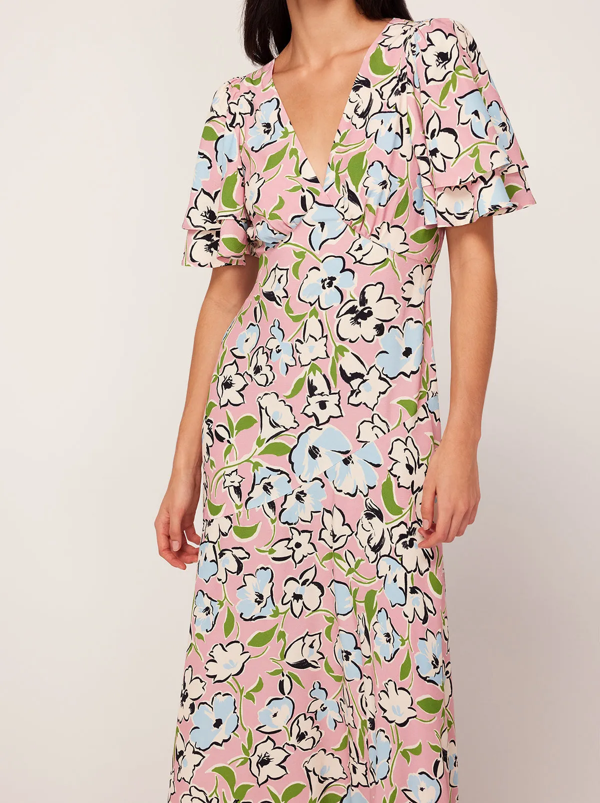 Tallulah Pink Floral Print Maxi Dress sold by KITRI Studio product image thumbnail 2