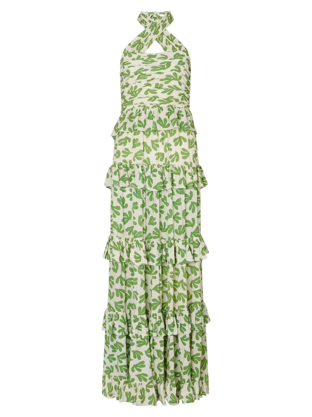 Romily Leaf Print Maxi Dress sold by KITRI Studio product image thumbnail 5