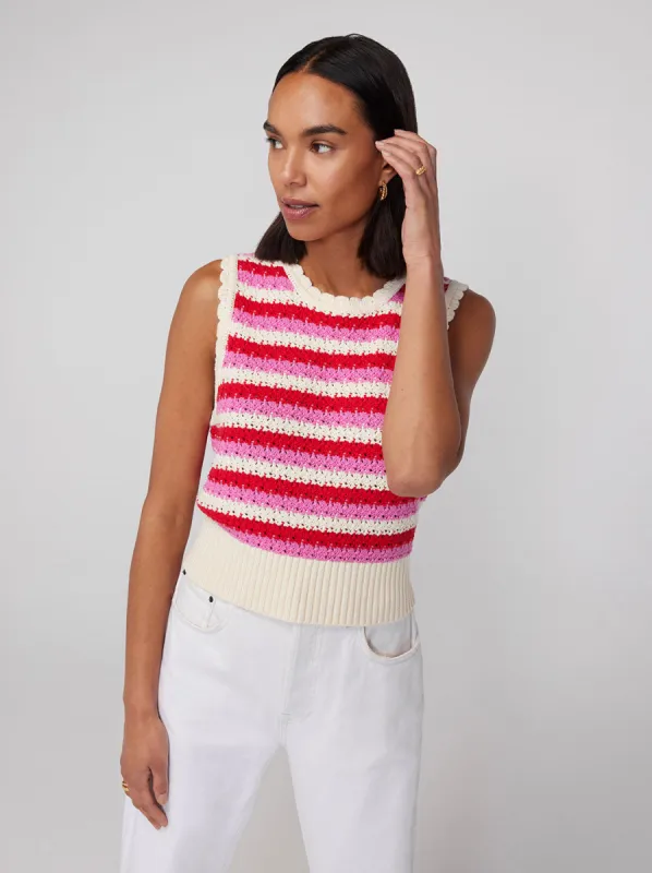 Marley Pink Stripe Knit Top sold by KITRI Studio