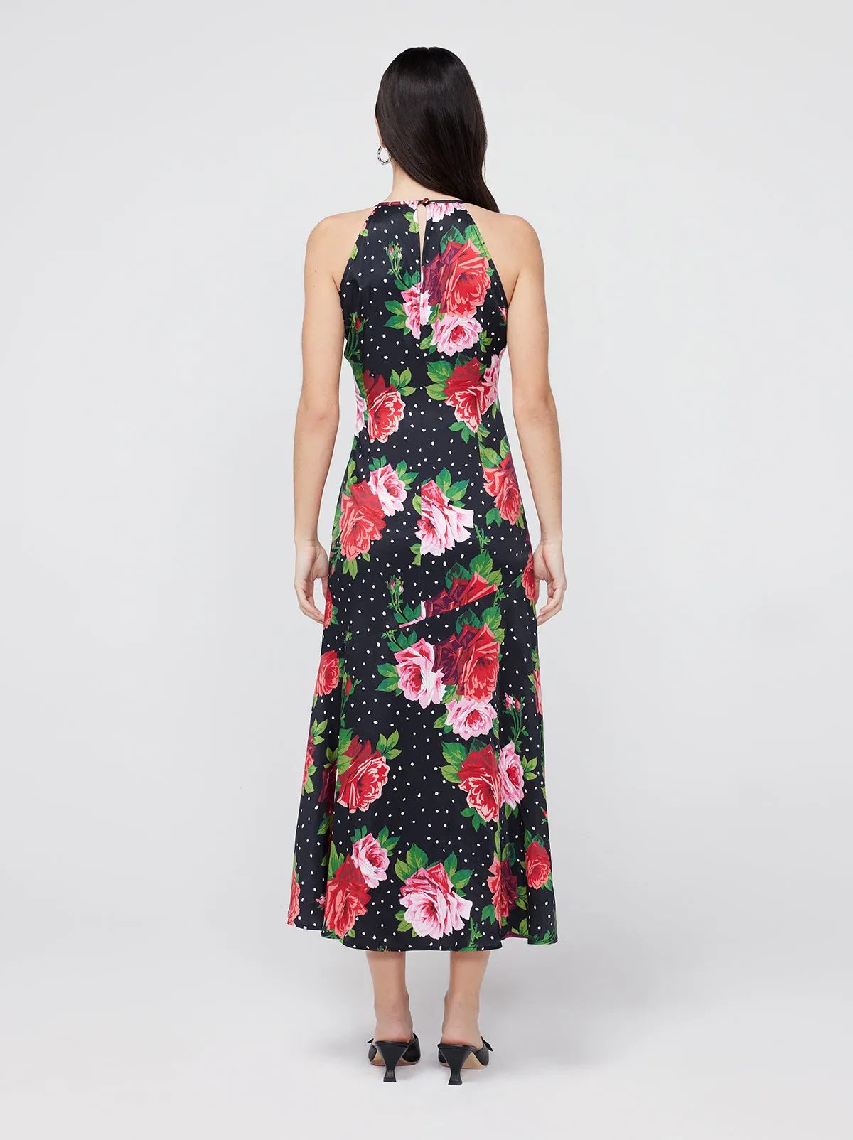 Lucia Red Painted Rose Halter Dress sold by KITRI Studio product image thumbnail 2