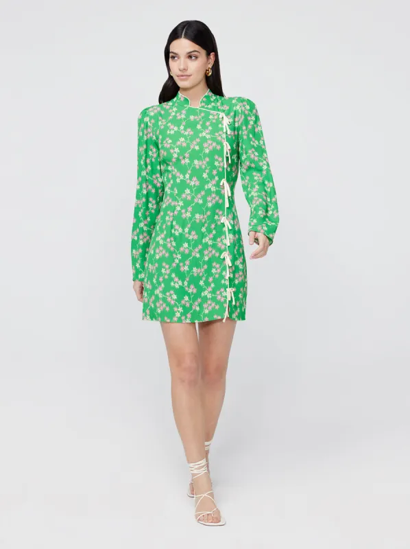 Allegra Green Floral Mini Dress sold by KITRI Studio