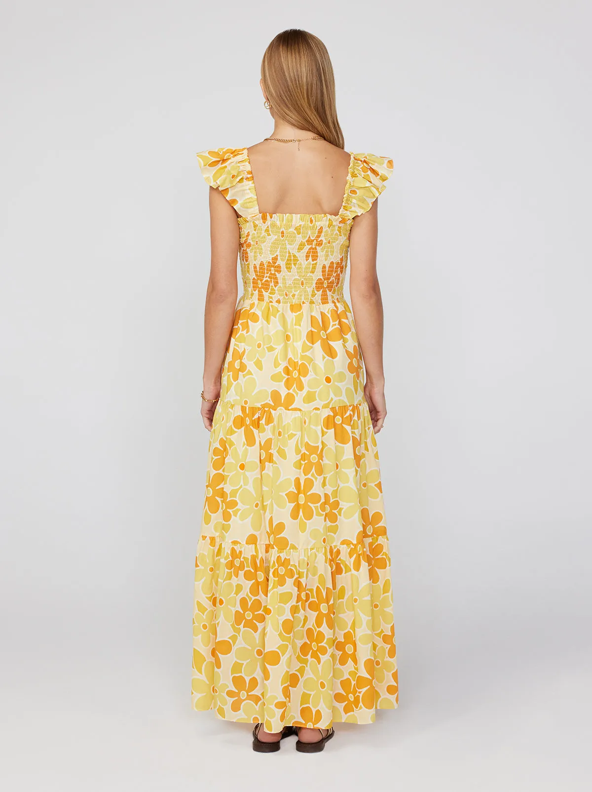 Aisha Yellow Floral Print Maxi Dress sold by KITRI Studio product image thumbnail 4