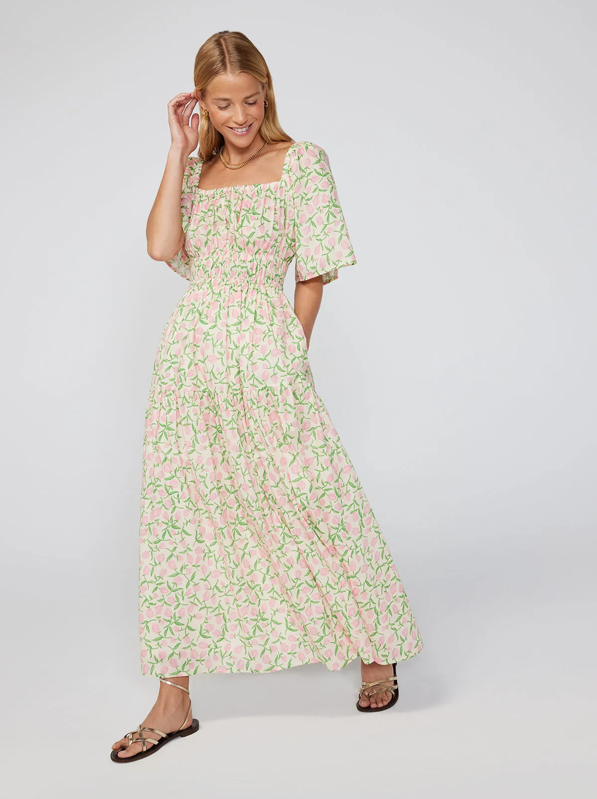 Louisa Tulip Print Maxi Dress sold by KITRI Studio product image thumbnail 2