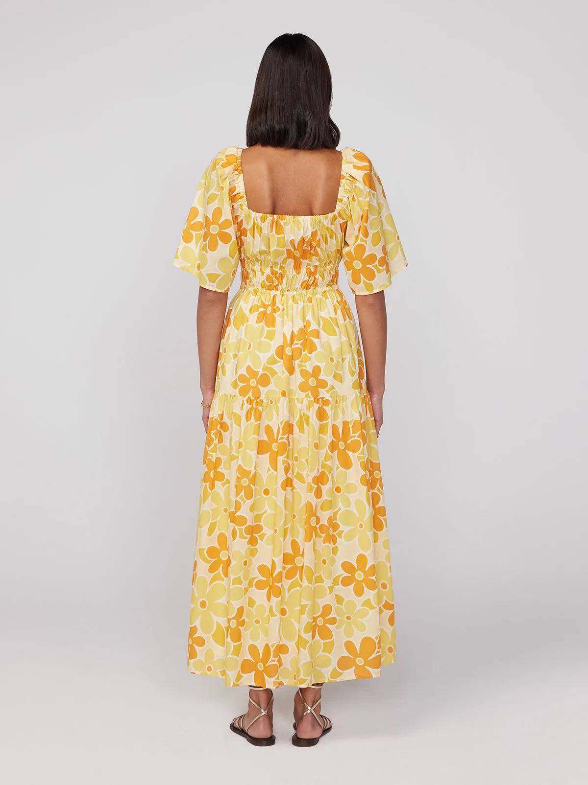Louisa Yellow Floral Print Maxi Dress sold by KITRI Studio product image thumbnail 4