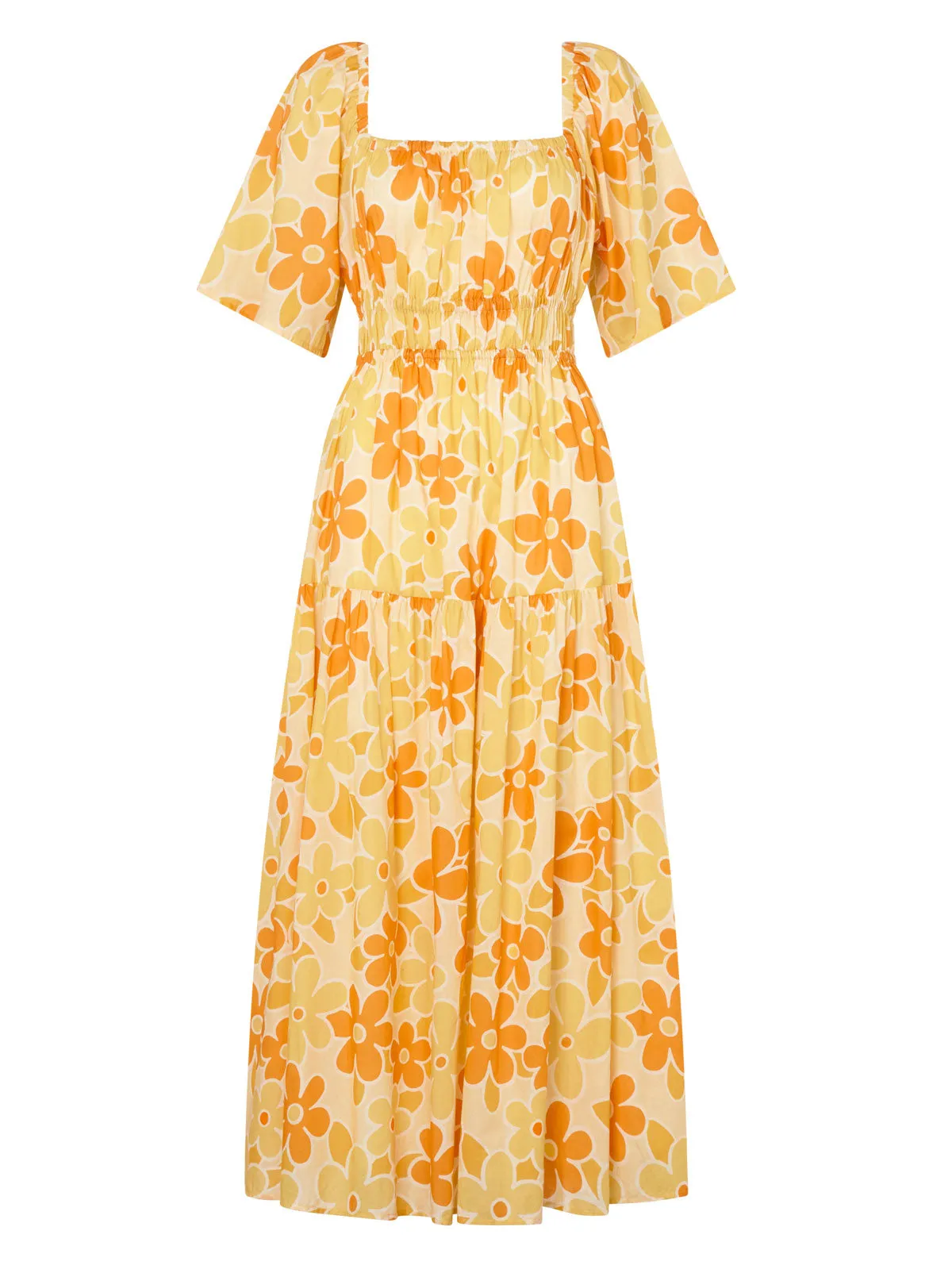 Louisa Yellow Floral Print Maxi Dress sold by KITRI Studio product image thumbnail 5