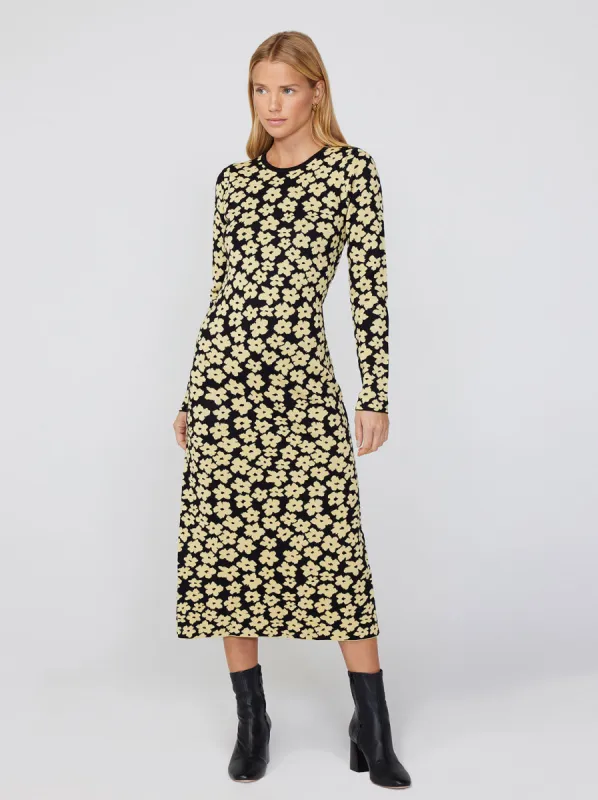 Tamara Blurred Floral Knit Dress sold by KITRI Studio