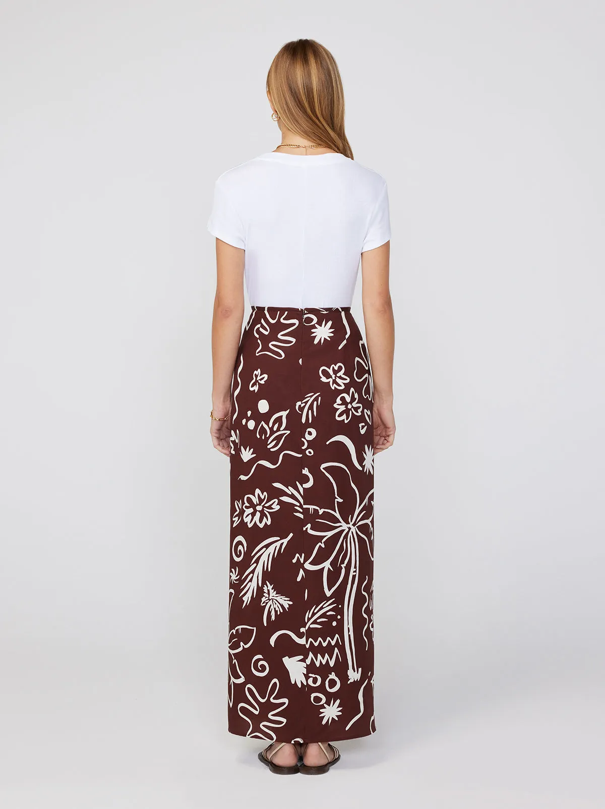 Mali Coco Palm Print Maxi Skirt sold by KITRI Studio product image thumbnail 4