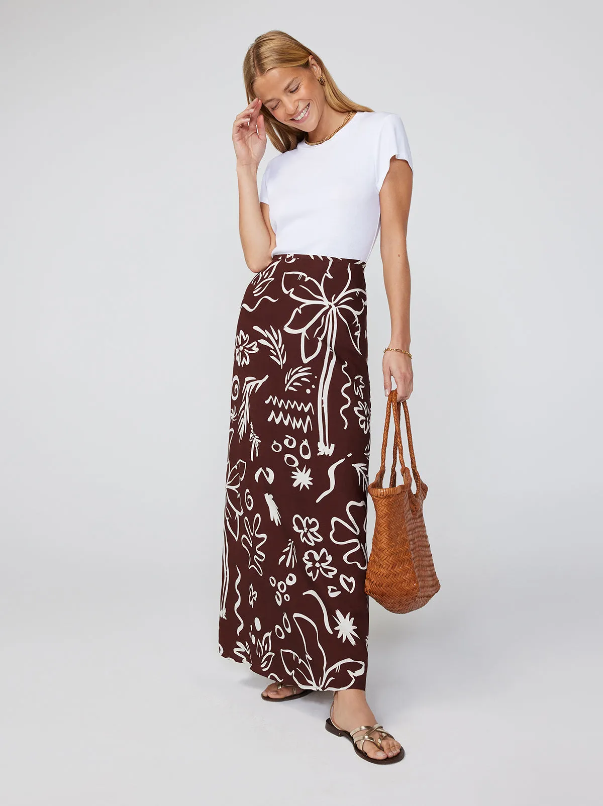 Mali Coco Palm Print Maxi Skirt sold by KITRI Studio product image thumbnail 2