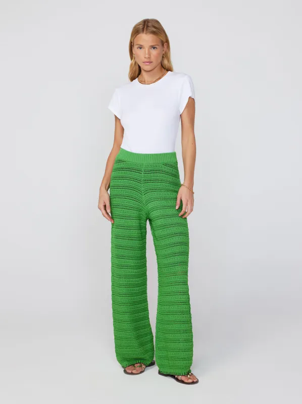 Austin Green Crochet Knit Trousers sold by KITRI Studio