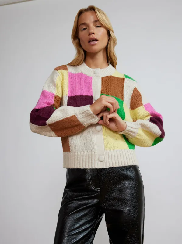 Cleo Patchwork Cardigan sold by KITRI Studio