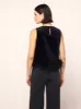 Lou Lou Black Velvet Feather Top sold by KITRI Studio
