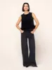 Lou Lou Black Velvet Feather Top sold by KITRI Studio