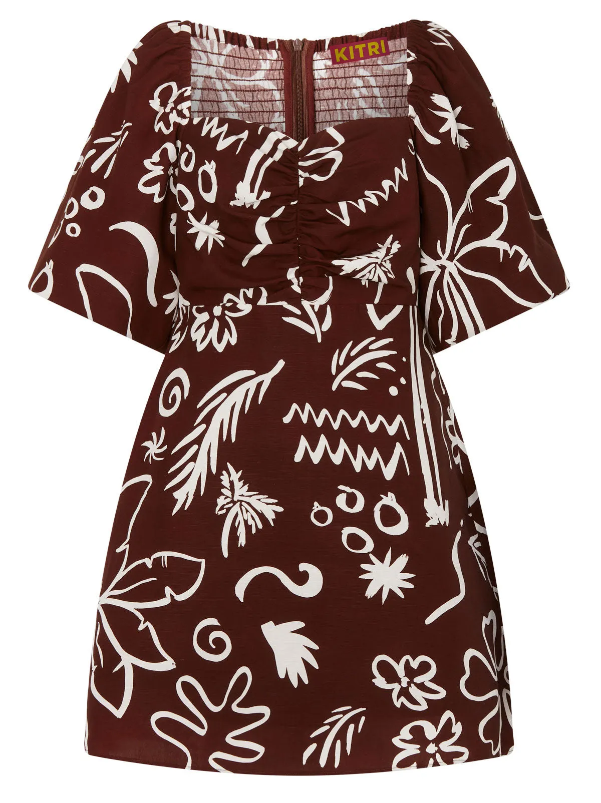 Zosia Coco Palm Print Mini Dress sold by KITRI Studio product image thumbnail 5