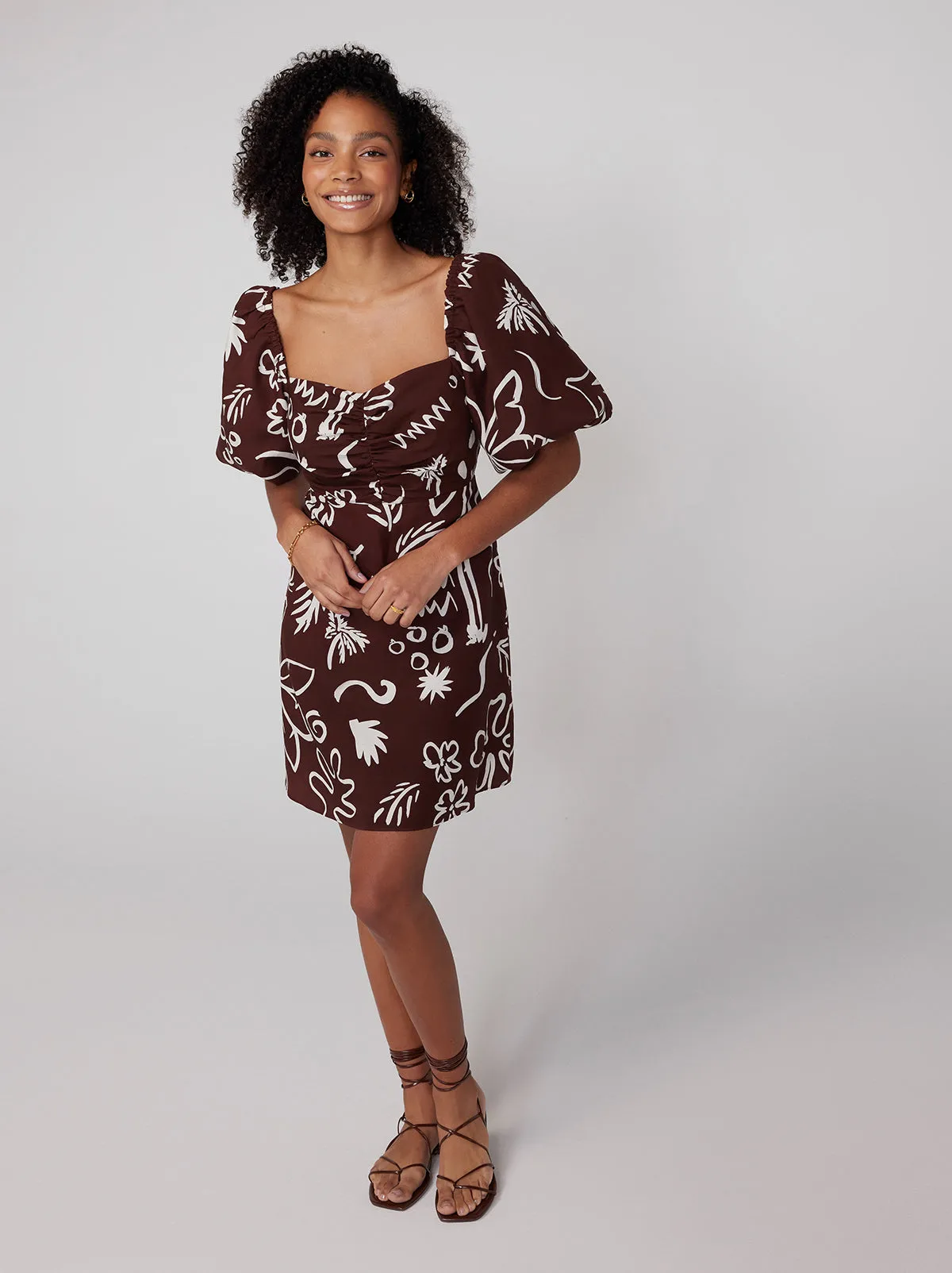 Zosia Coco Palm Print Mini Dress sold by KITRI Studio product image thumbnail 2