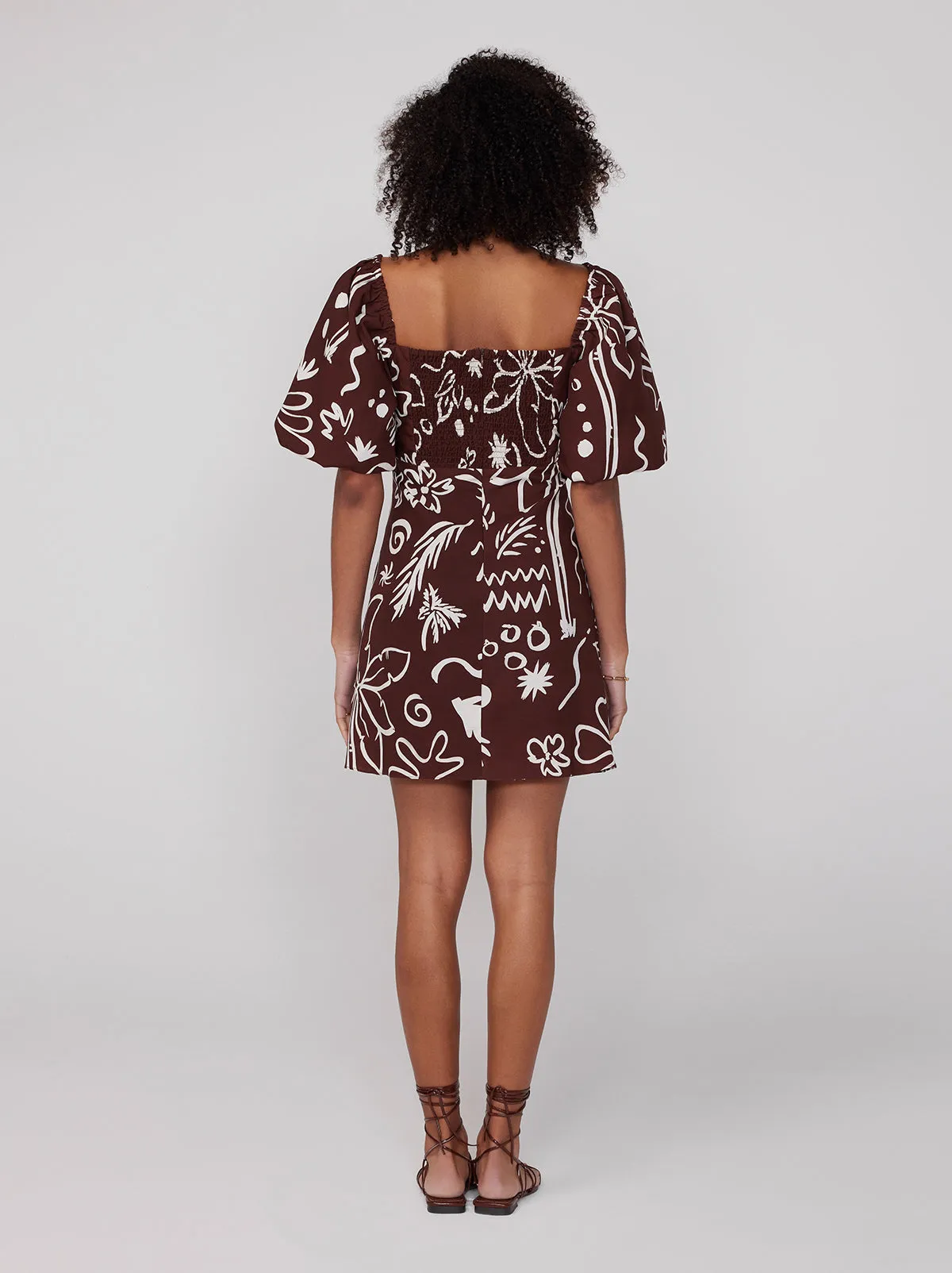 Zosia Coco Palm Print Mini Dress sold by KITRI Studio product image thumbnail 4