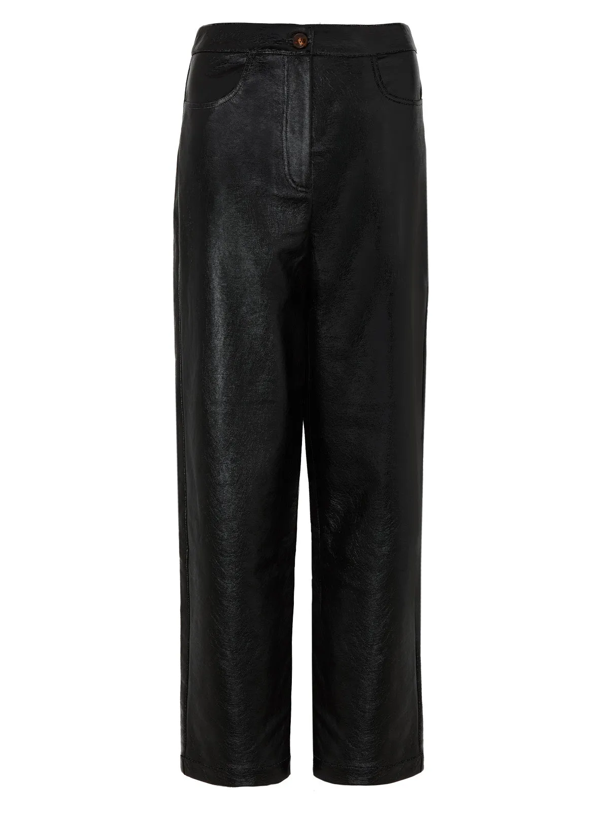 Janice Black Vinyl Trousers sold by KITRI Studio product image thumbnail 4