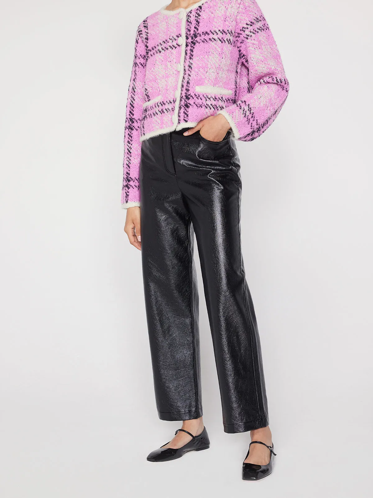 Janice Black Vinyl Trousers sold by KITRI Studio product image thumbnail 3