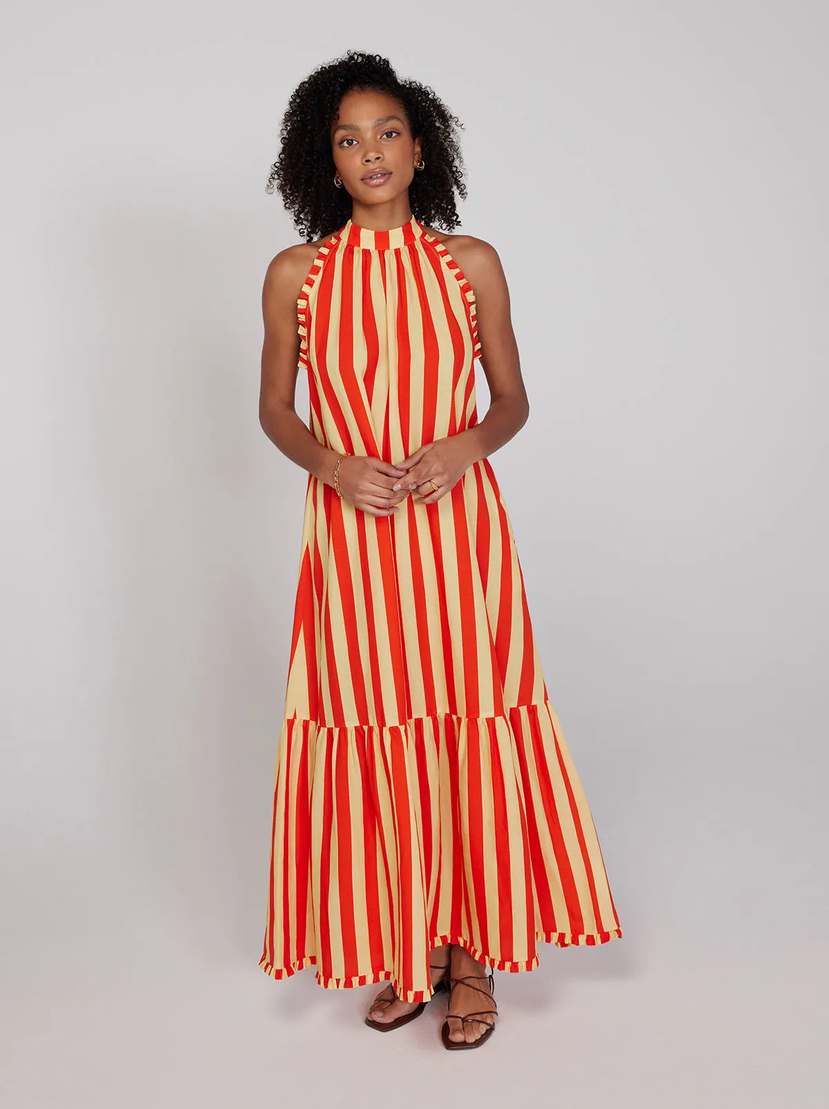 Lulu Striped Halterneck Maxi Dress sold by KITRI Studio product image thumbnail 2