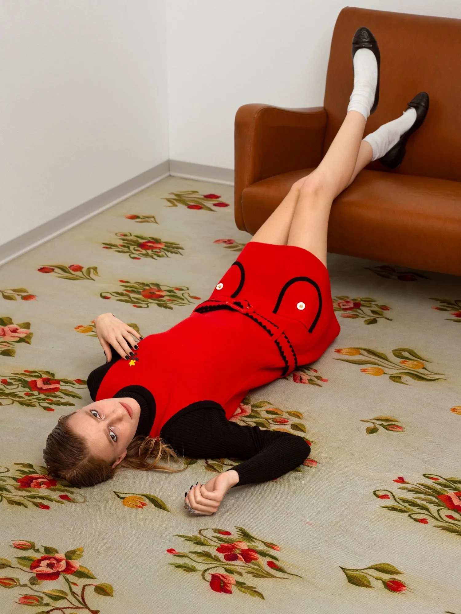 Harriet wool dress sold by Cormio product image thumbnail 2