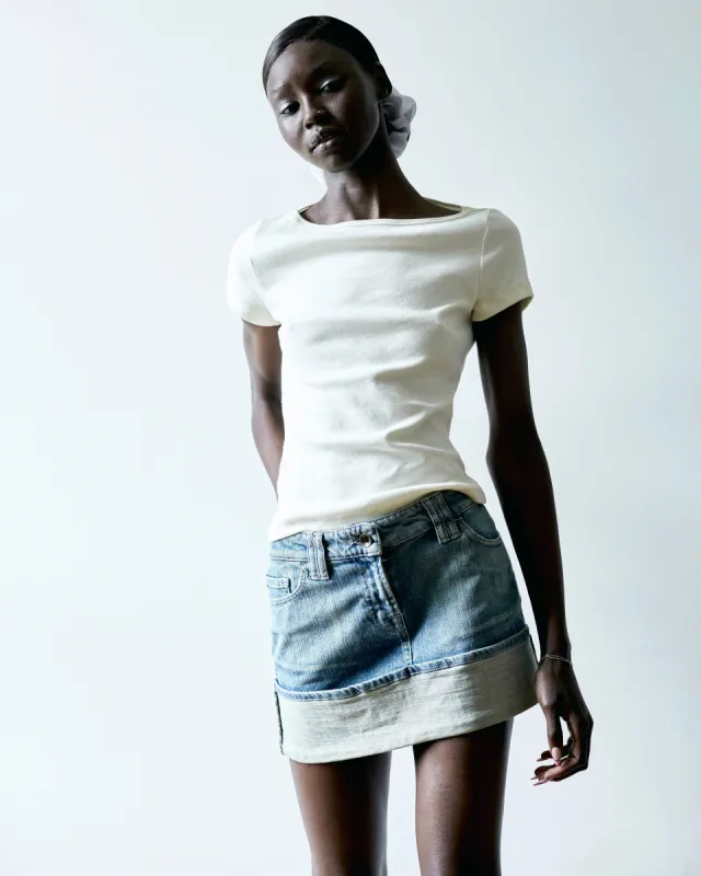 The Short Sleeve Tee in Cotton sold by All is a Gentle Spring