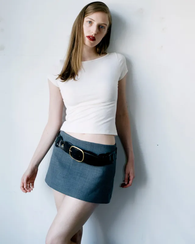 The Short Sleeve Tee in Wool sold by All is a Gentle Spring