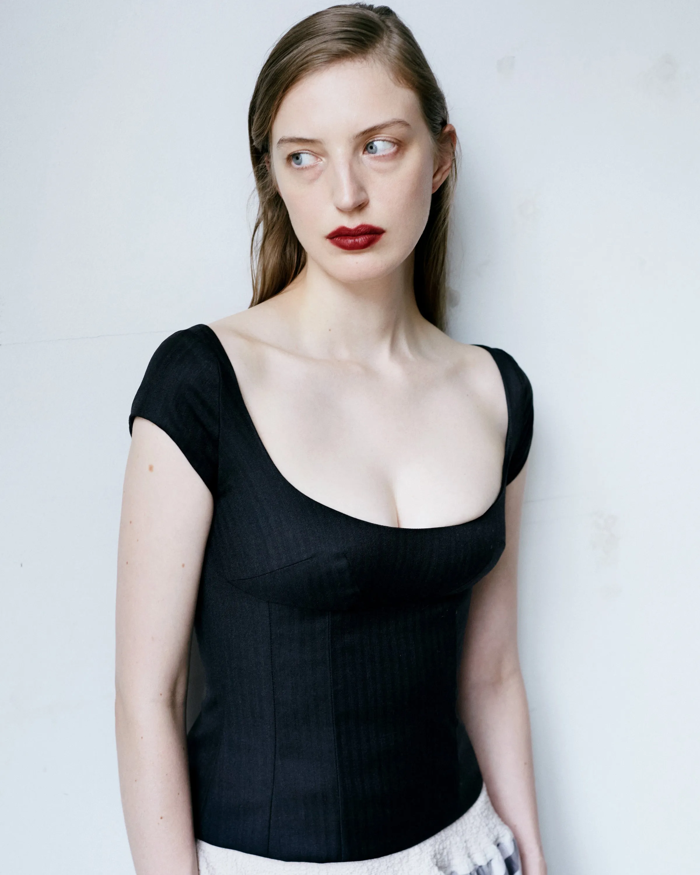 The Demi Cup Corselette in Wool sold by All is a Gentle Spring