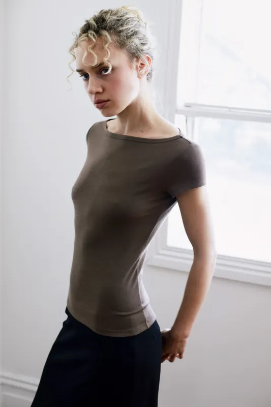 The Short Sleeve Tee in Wool sold by All is a Gentle Spring