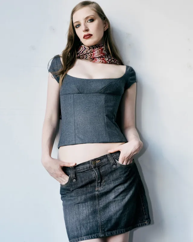 The Demi Cup Corselette in Wool sold by All is a Gentle Spring