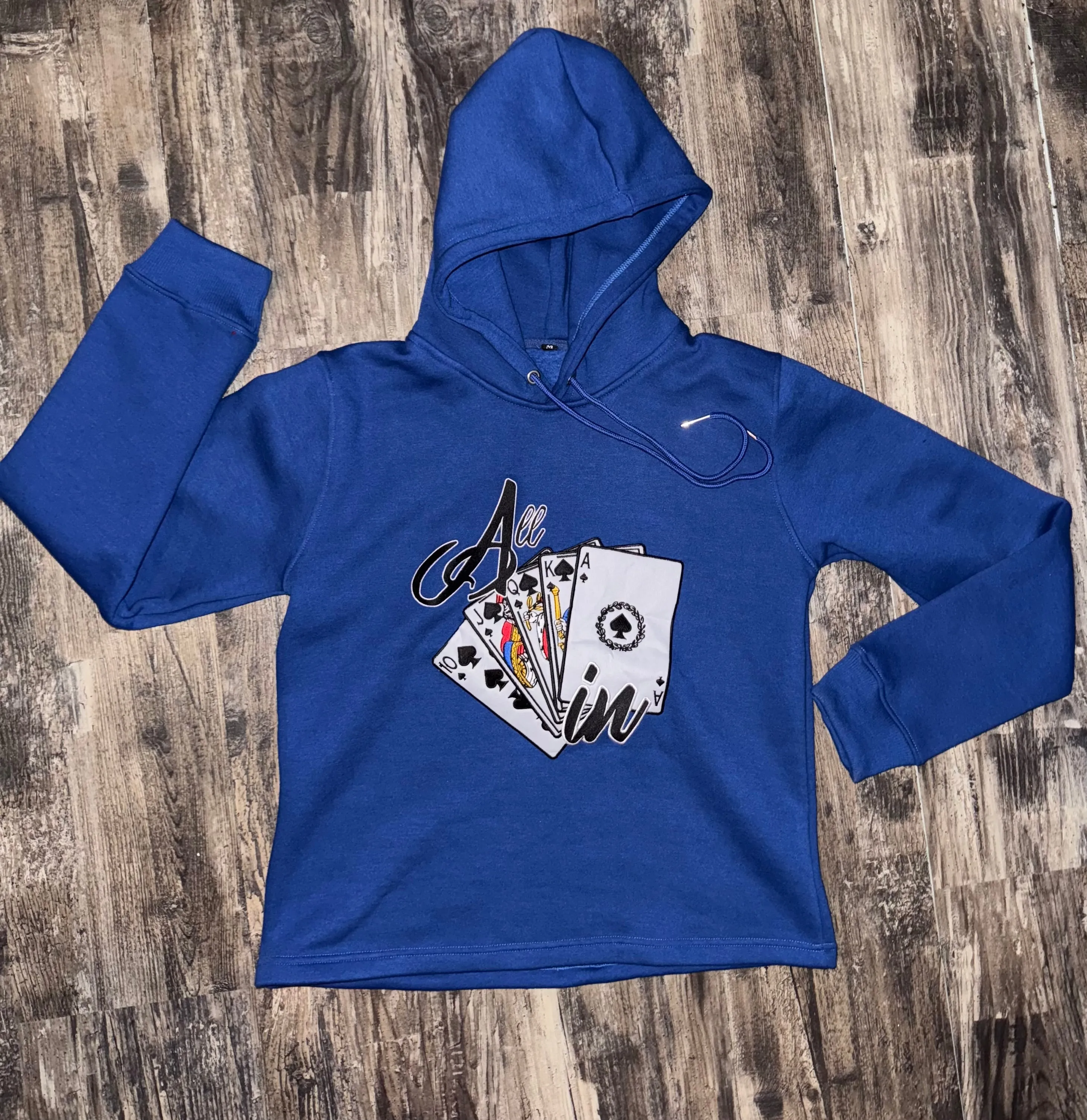 Blue Hoodie sold by All In Apparel