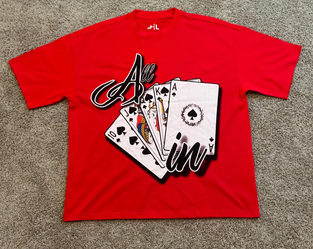 Red Oversized T-Shirt made by All In Apparel