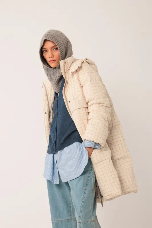 [CL] DOWN-FILLED CHECKED PUFFER sold by Indi & Cold