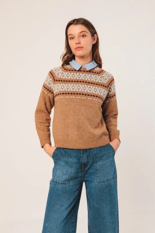 [CL] JACQUARD BORDER SWEATER sold by Indi & Cold