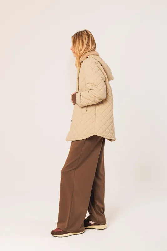 [CL] QUILTED HOODED COAT sold by Indi & Cold