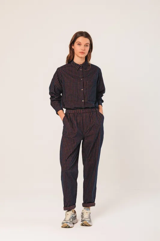 [CL] VICHY ELASTIC MICRO-CORDUROY PANT sold by Indi & Cold