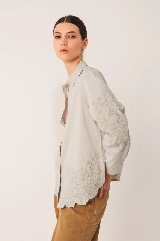 [CL] EMBROIDERED VOILE SHIRT sold by Indi & Cold