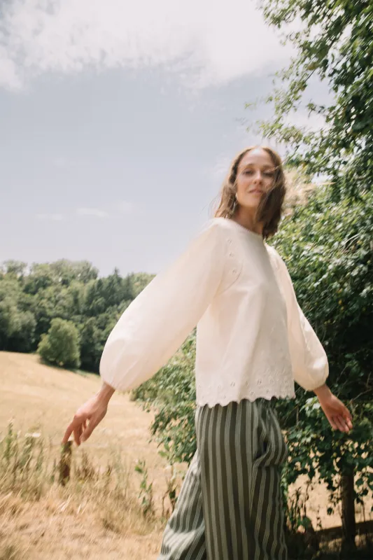 [CL] ROMANTIC EMBROIDERED BLOUSE sold by Indi & Cold