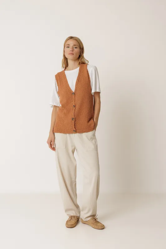 [CL] ORGANIC COTTON BOUCLÉ VEST sold by Indi & Cold