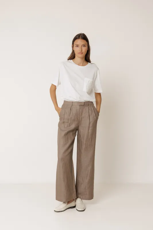 [CL] PLEATED LINEN PANT made by Indi & Cold