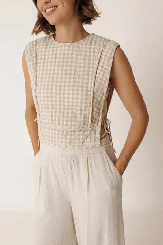 [CL] QUILTED CHECKERED TOP made by Indi & Cold