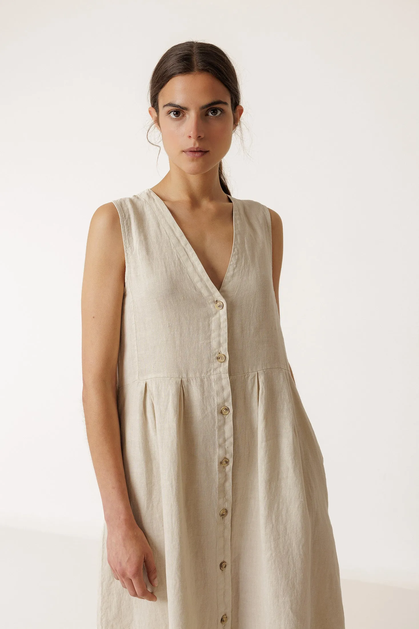 VESTIDO MULTIPOSICIÓN LINO sold by Indi & Cold product image thumbnail 2