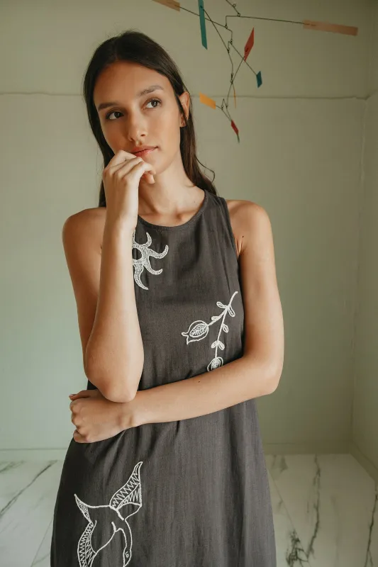 VESTIDO BORDADO NATURALEZA made by Indi & Cold
