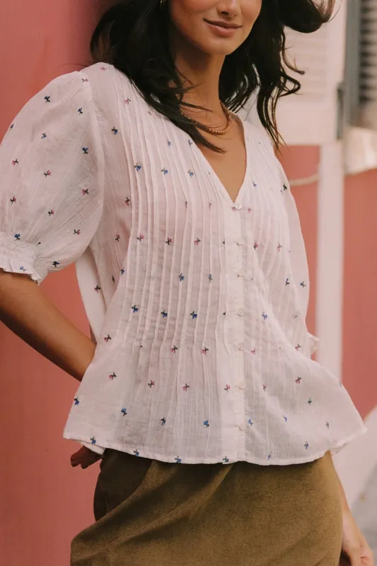 CAMISA ROMÁNTICA BORDADOS FLOR made by Indi & Cold