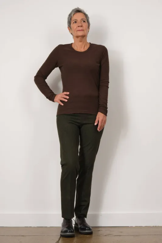 LILI Flannel Olive Green sold by Avenue Montaigne