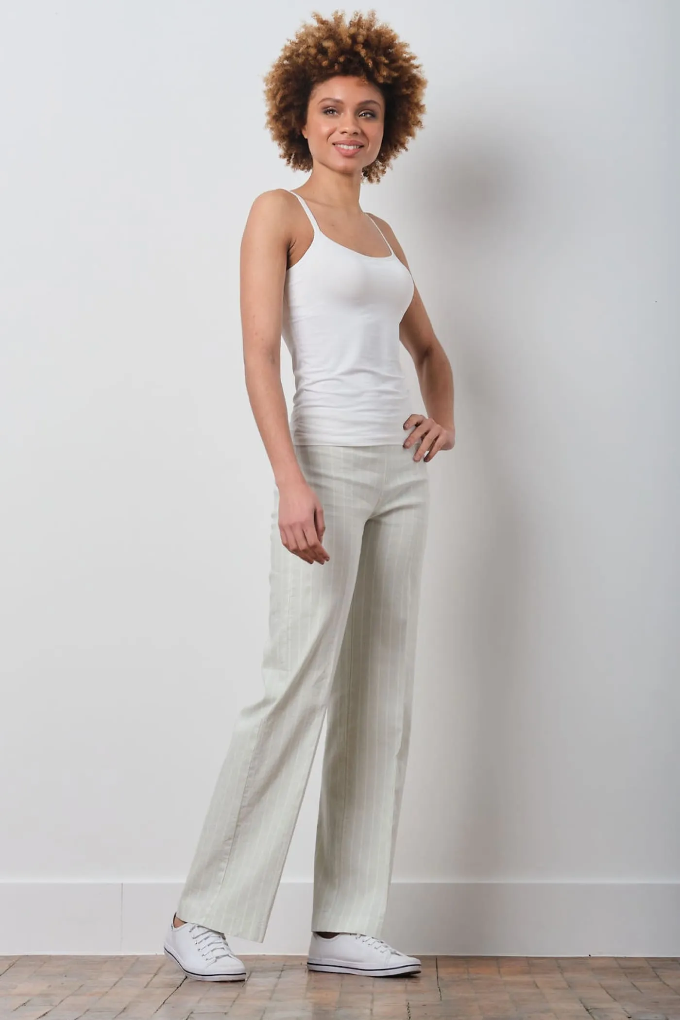 FLAVIA Linen Stripes Mint sold by Avenue Montaigne product image thumbnail 2