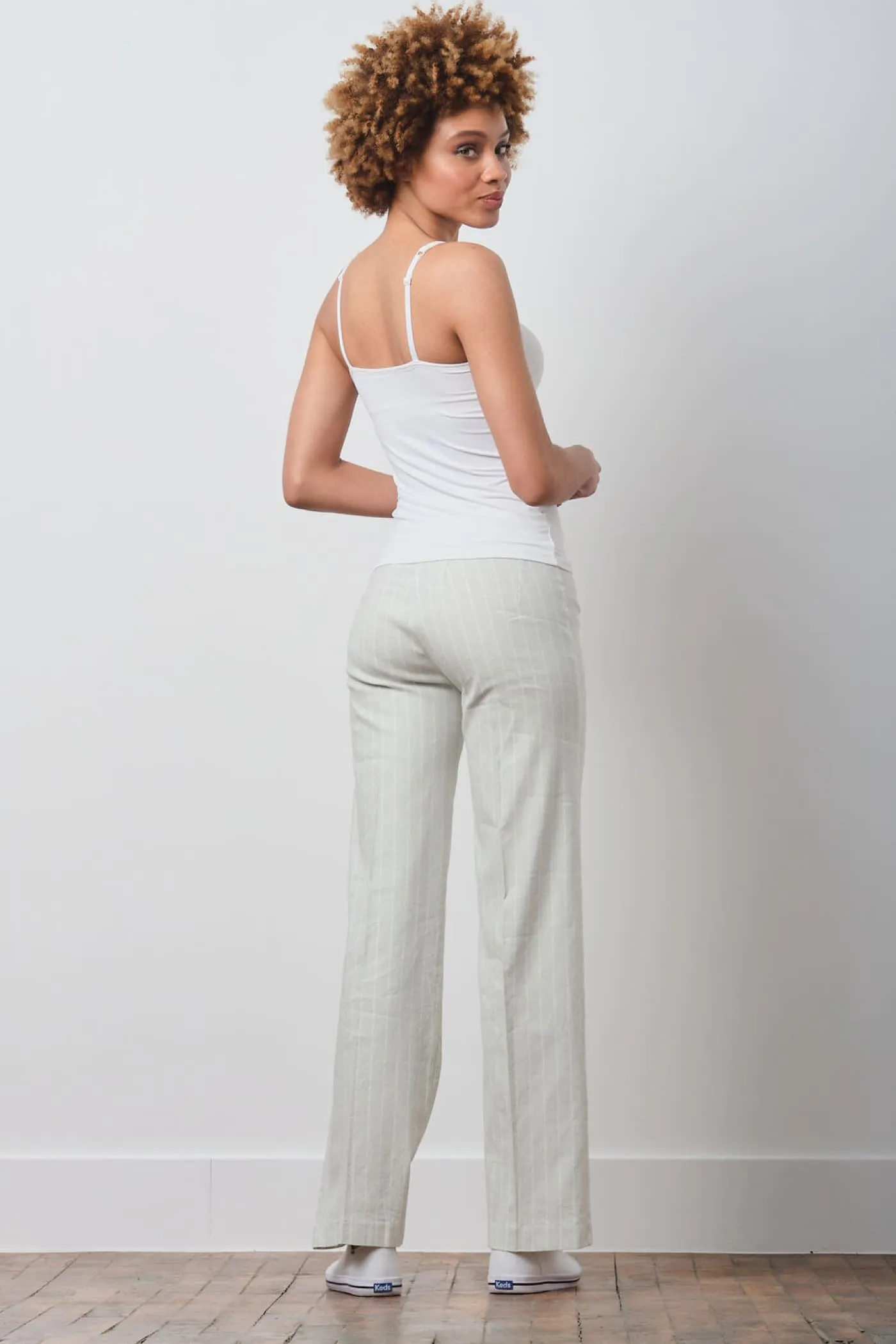 FLAVIA Linen Stripes Mint sold by Avenue Montaigne product image thumbnail 3