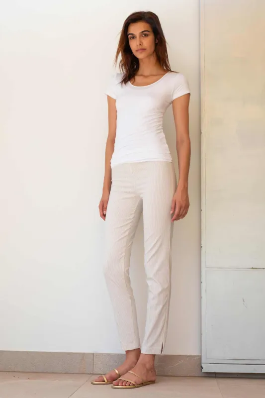 PARS Seersucker Stripes Beige sold by Avenue Montaigne