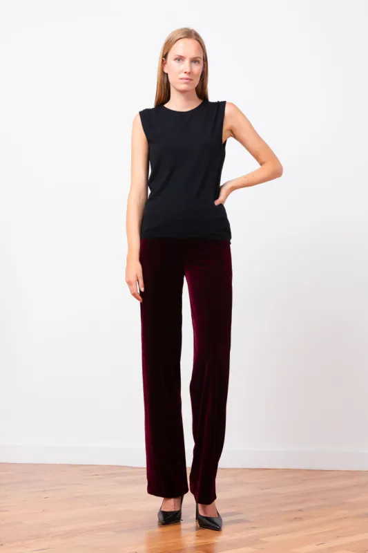 FLAVIA Velvet Burgundy sold by Avenue Montaigne