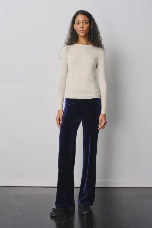 FLAVIA Velvet Navy sold by Avenue Montaigne