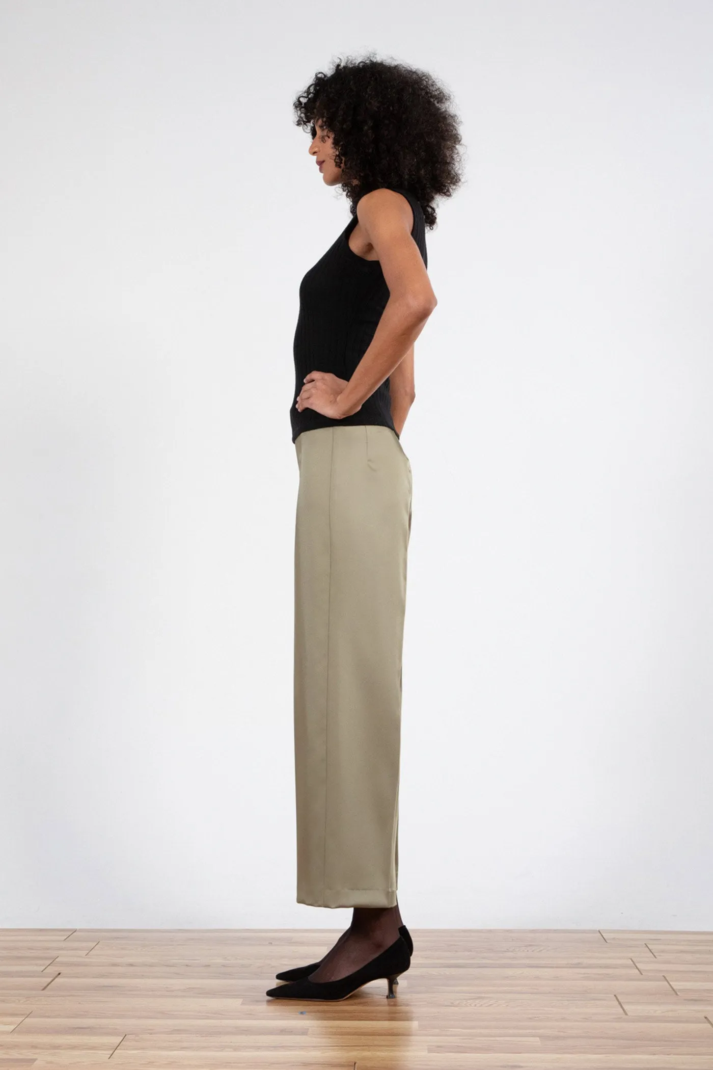 ALEX Satin Olive Green sold by Avenue Montaigne product image thumbnail 2